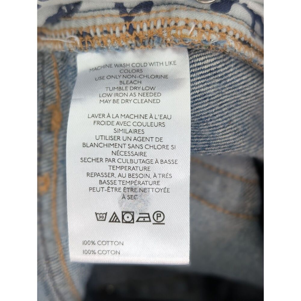 We the Free FP Tennessee Low Rise Boyfriend Jeans Sz 29 Faded Floral Stripe - Picture 16 of 16